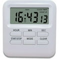 thumbnail image 1 of Temporizador digital con función de reloj/despertador 3 en 1, temporizador de cocina magnético, cronómetro de cuenta regresiva, gestión del tiempo blanco, 1 of 5