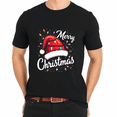 thumbnail image 3 of Merry Christmas Lights Red Santa Hat Xmas Family Men Women T-Shirt, 3 of 4