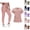 Pink, variant on Scrubs for Women Set Stretch V-Neck Top & Jogger Pants with Drawstring Medical Nursing Uniforms Set with Pockets