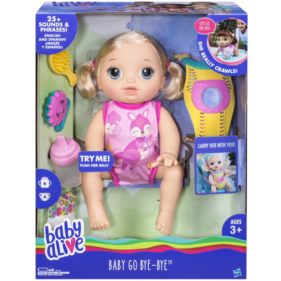 Baby Alive Baby Go Bye Bye Blonde Baby Alive IGA1002