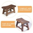 thumbnail image 3 of Solid Wooden Step Stool Wooden Foot Stool Kids Wooden Bench Small Wood Bench Kitchen Step Stool Wood Plant Stand for Bathroom Kitchen Living Room, 3 of 9