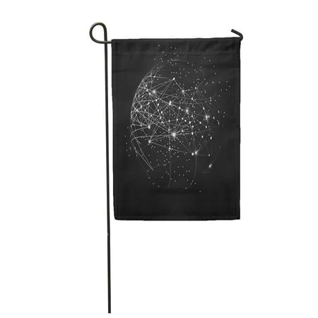 SIDONKU Point and Curve Constructed The Sphere Wireframe Technological Sense Garden Flag Decorative Flag House Banner 28x40 inch