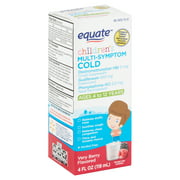 Equate Children's Very Berry Flavored Multi-Symptom Cold Liquid, Ages 4 to 12 Years, 4 fl. Oz.
