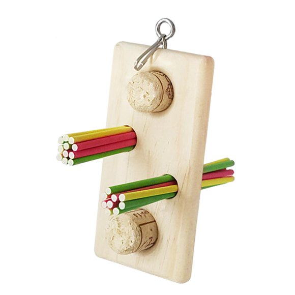 DOLITY Jouets à Mâcher pour Perroquets Coniques Cage de Pinsons Bouchés Jouet pour Oiseaux