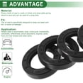 thumbnail image 4 of Unique Bargains Universal Oil Seal TC Double Lip W Steel Spring Seal Ring Rotary Shaft Seal High Pressure NBR Rubber Black 5 Pcs 32x50x10mm, 4 of 7