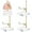 Gold, variant on ABCISI Crystal Display, 4 Pcs Adjustable Metal Arm Display Stand Easel with Acrylic Square Base, Acrylic Crystal Clear Plate Stand for Mineral Agate (Silver, 2.4 x 2.4 x 3.5 Inch)