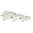 thumbnail image 3 of DecMode White Marble Decorative Box with Gold Linear Lines, 3 Count, 3 of 7