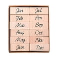 thumbnail image 1 of 1 Jeu de Timbres Cuboïde Résistant à l'Usure en Bois Rétro Numéro d'Étanchéité en Bois pour le Scrapbooking, 1 of 8