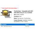 thumbnail image 2 of Throttle Body - Compatible with 2003 - 2006 GMC Envoy XL 4.2L 6-Cylinder 2004 2005, 2 of 3