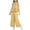 Yellow, variant on Ahabrexf Short Sleeve Lace Top and Flared Pants Set for Girls with Flying Sleeve 2 Pc Outfit