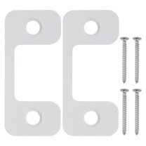 Uxcell Adjustable Door Strike Plate with Screws Stainless Steel for Electronic Locks White
