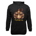 thumbnail image 3 of VBTAPA Mens Thanksgiving Hoodie Funny Turkey Print Hooded Sweatshirt Novelty Holiday Graphic Hoodies Long Sleeve Drawstring Pullover Sweatshirts with Kangaroo Pocket Today Black M, 3 of 5