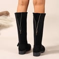 thumbnail image 6 of Viluyesy Womens Tall Boots, Zipper Comfortable Low Heels Fall Winter Fashion Knee High Boots Brown US6, 6 of 9