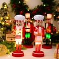 thumbnail image 6 of 1PC Christmas Decoration 11" Lighted Nutcracker Soldier/King Ornament Figure Puppet with LED Light Sculpture for Indoor Living Room Dining Table Fireplace Decoration, 6 of 9