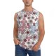 thumbnail image 1 of Balery Abstract Floral Camisetas sin mangas para hombre, absorbe la humedad y protege contra el mal olor.-3X-Large, 1 of 7