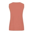 thumbnail image 3 of GIPQJK Womens Tank Tops Plus Size Summer Crew Neck Sleeveless Shirts Casual Soild Color Beach Blouse Fashion Sleeveless Tops Vest T-Shirt,Watermelon Red 2XL, 3 of 5