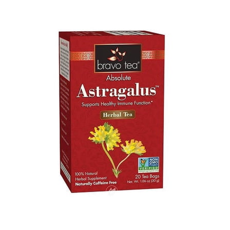 Bravo Tea Absolute Astragalus Herbal Tea Bags, 20 Ea, 6 Pack