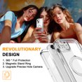 thumbnail image 2 of Allytechgroup iPhone 15 Case Magsafe, Mangetic Back Cover Wireless Charging Support Kickstand Ring Holder Anti-Scratch Phone Case for Apple iPhone 15, Clear, 2 of 6