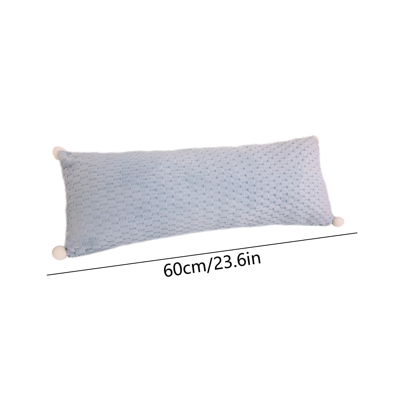 HengDidi Extra Soft Velvet Long Body Pillow for Side Sleepers Leg Support 60cm with Pillowcase and Insert Sofa Bedroom Companion Comfort Hug Gray Blue Pink Lavender Cozy Relaxation