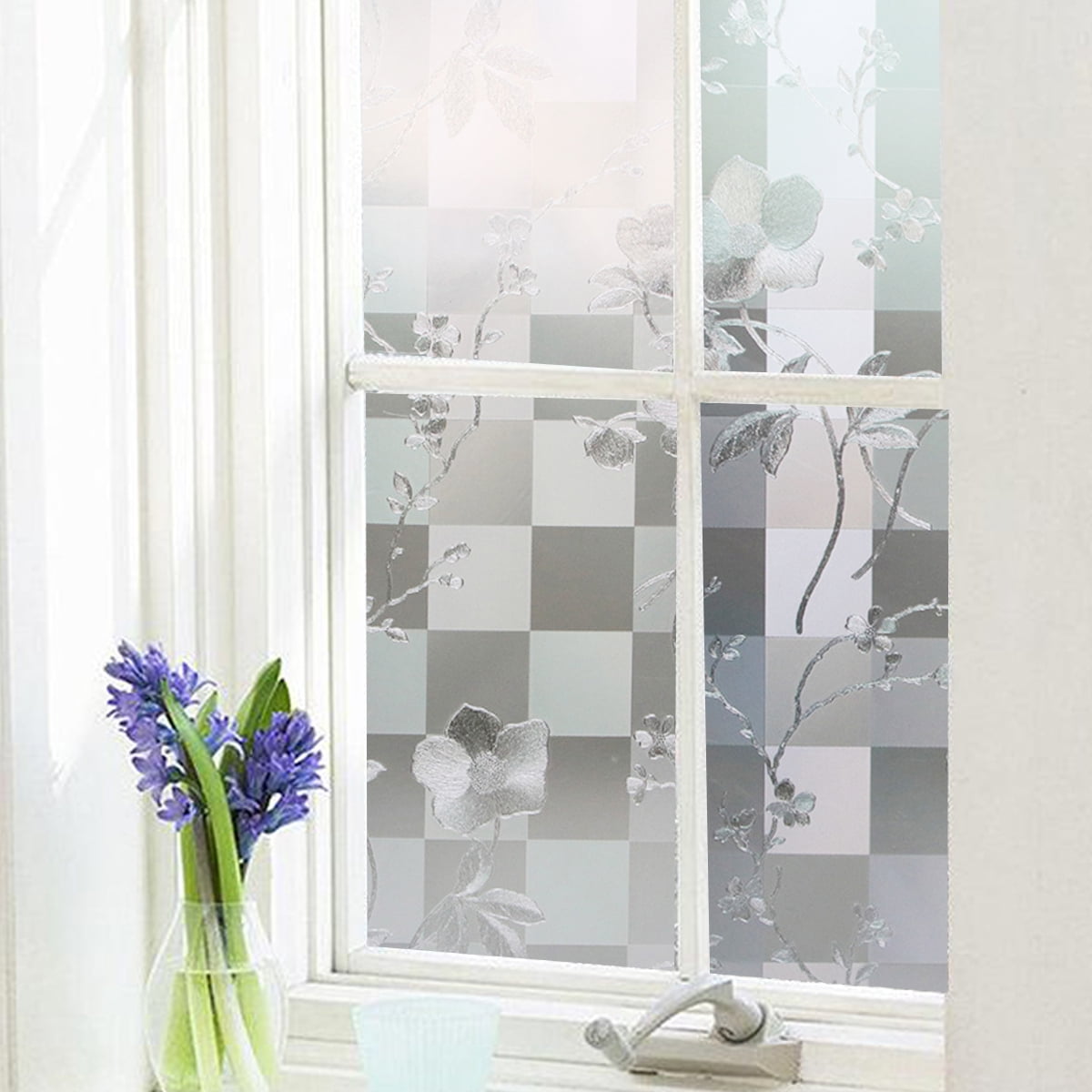 60x200cm Frosted Glass Film Static Cling Bedroom Bathroom Privacy Home Window 