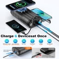 thumbnail image 4 of SOLPOWBEN 59800mAh Solar Power Bank, Portable 3-in-1 Wireless Charger, 20W Fast Charging External Battery Pack with Hand Crank, 6 Outputs, Dual Flashlight for Hiking Camping Essentials, 4 of 10
