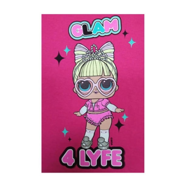 Playera Blip Kids Talla 8 Manga Corta LOL Estampada Rosa