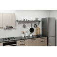 thumbnail image 5 of AmGood 12 in. X 60 in. Stainless Steel Wall Mounted Pot Rack with Shelf and 6 Double Sided Chrome Plated Hooks | NSF, 5 of 5
