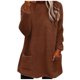 thumbnail image 4 of Puntoco Blusa de manga larga cálida con bolsillo sólido suelto para otoño e invierno con cuello redondo para mujer Puntoco Puntoco-6953, 4 of 7