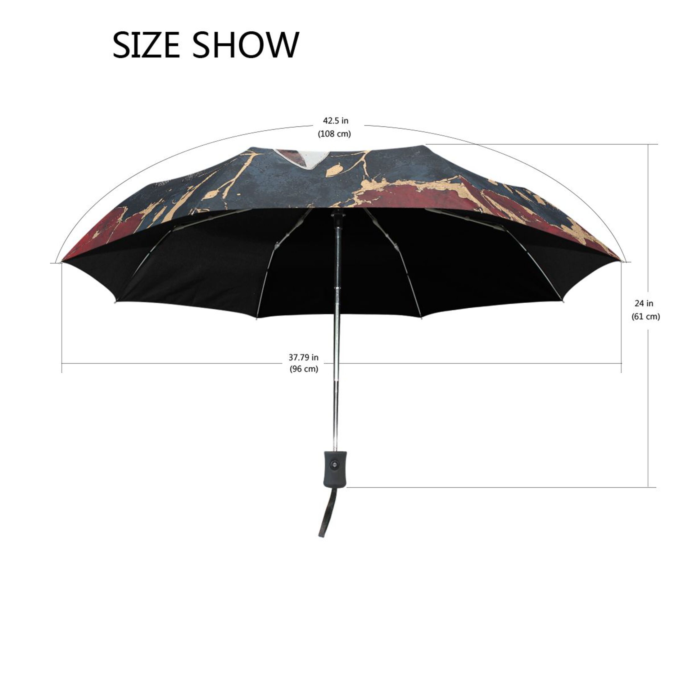 BZSMCE One-Touch Auto Open Close Rain Umbrella With Creative Giraffe's Gaze Pattern