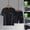 Black, variant on CHUMUD Men's 2 Piece Sets Short Sleeve Crew Neck T Shirts and Eastic Waisted Shorts Set Workout Clothes Athletic Set Basketball Football Training Running Gym Texture Summer Trendy Casual Outfits