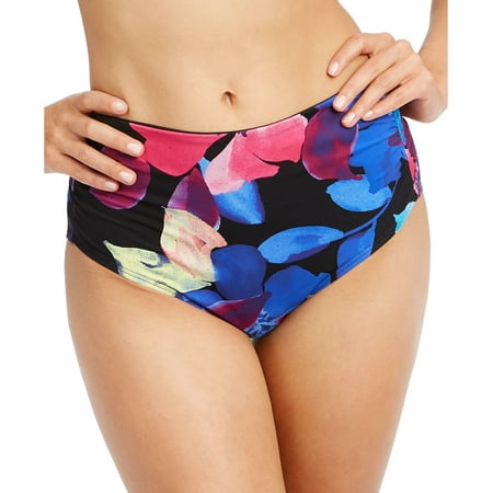Calvin Klein HIBISCUS MULTI NEON GARDEN High-Waist Bikini Swim Bottom  US Large
