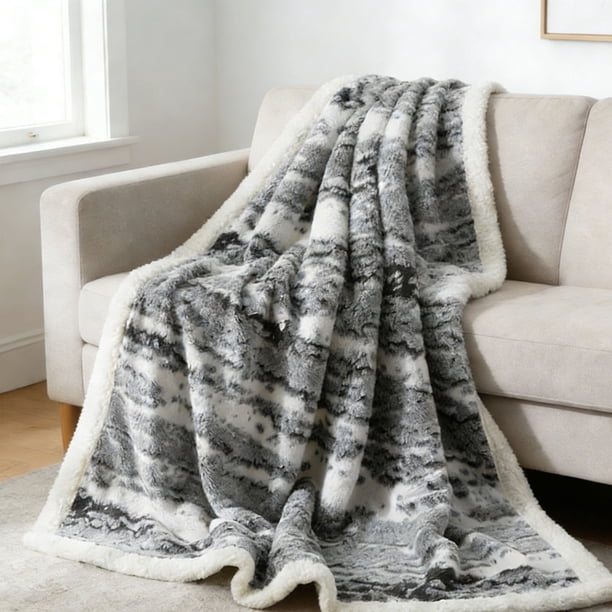 Manta de franela suave para sofá – Manta ligera y acogedora para sofá, cama y uso en todas las estaciones | Manta de microfibra cálida, suave y lavable a máquina para sala de estar, dormitori
