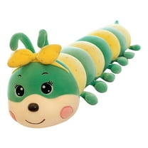 Cute Caterpillar Wiggler Worm Sleeping pillow insserts Doll Plush Toy Stuffed Animal for Birthday girls and boys Child Bedtime Kids Green