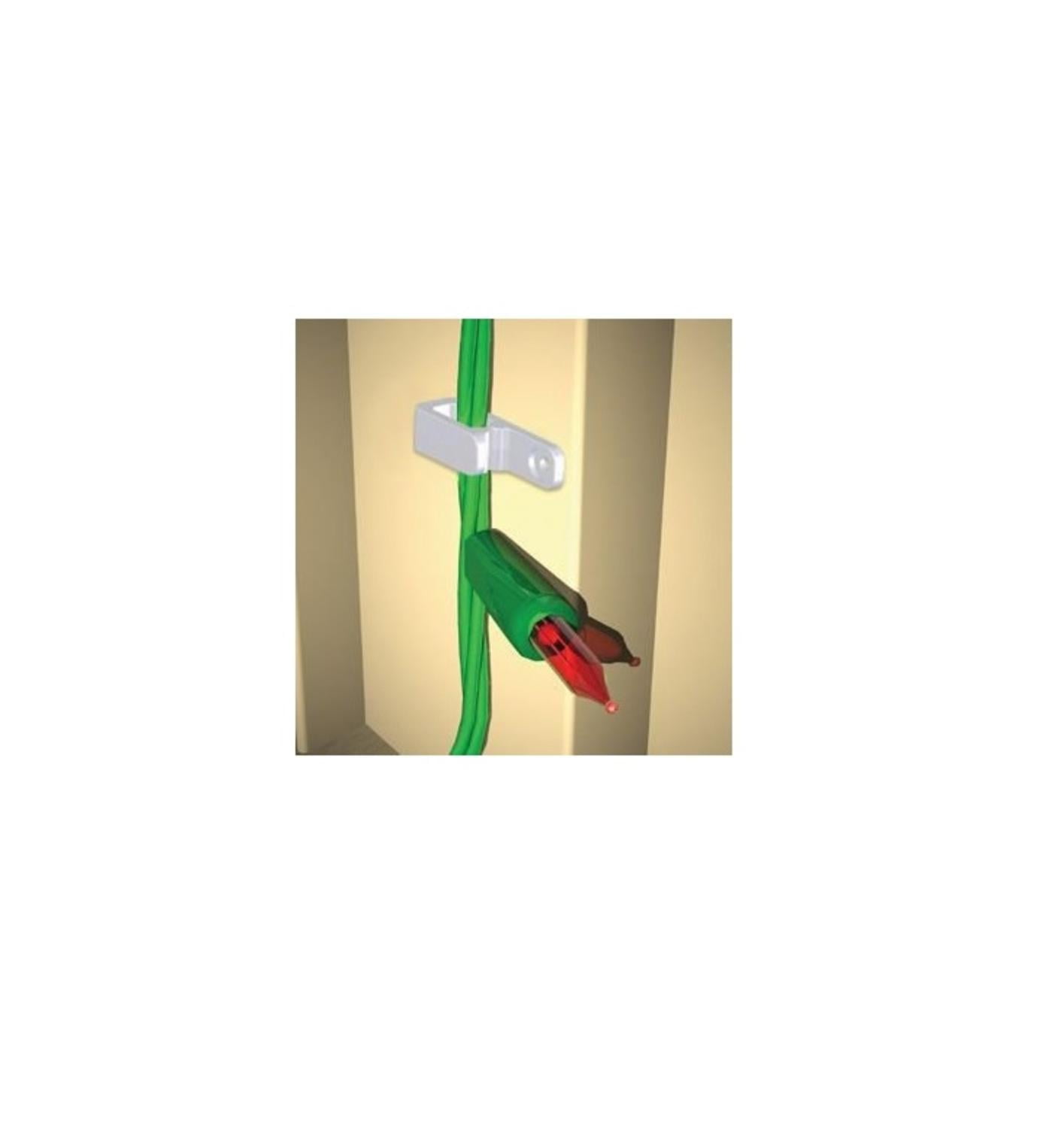 50ct Nail 'N Wire White Outdoor Christmas Light Clips