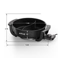 thumbnail image 3 of AORAN Electric Hot Pot, 6L Electric Skillet, Non-Stick Smokeless Cooking Pot with Divider Fondue, Shabu-Shabu with Tempered Glass lid for 2-6 People, 3 of 9