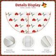 thumbnail image 3 of Xecao Heartbeat Symbol Pattern Christmas Tree Skirt Holiday Part Decorations for Christmas Tree, Farmhouse Christmas Decor Xmas Holiday Home Party Decorations-48", 3 of 6