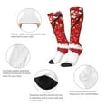 thumbnail image 3 of Gaeub Red Maple Leaf Printed Design Socks Stretchy High Tube Socks for Men Women Teens , Softball Soccer Socks for Hiking, Sport, 3 of 6