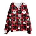 thumbnail image 4 of larppty Christmas Hoodies for Women Zip Up Fashion Casual Lightweight Jacket Xmas Graphic Long Sleeve Pullover Top with Pocket (Watermelon Red, XL), 4 of 9