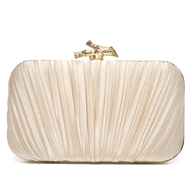 Bolso de mano CHUNLI de piel sintética tejida elegante para noche/boda