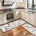 thumbnail image 3 of Kitchen Rugs Sets Of 2,Pioneer Flower Floral Print Pattern Anti Fatigue Kitchen Mat Rugs Non Slip Washable,Decorative Kitchen Floor Mats for Kitchen,Sink,Laundry,17"x47"+17"x47", 3 of 5