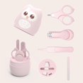thumbnail image 2 of Baby Nail Care Set Baby Manicure Pedicure Kit with Protective Case for Newborn Infant Toddler Light Pink, 2 of 4
