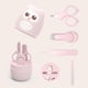 thumbnail image 2 of Baby Nail Care Set Baby Manicure Pedicure Kit with Protective Case for Newborn Infant Toddler Light Pink, 2 of 4