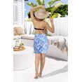 thumbnail image 3 of LA LEELA Women's Bikini Beach Swimwear Cover Ups Sarong One Size Royal, Leaves, 3 of 4