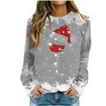 thumbnail image 1 of Timegard Chandails en Molleton à Col Rond pour Femmes Automne Hiver Mode Imprimé de Noël Manches Longues Pull, 1 of 4