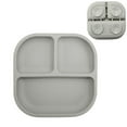 thumbnail image 2 of Toddler Plates with Dividers Suction Base Silicone Baby Plates Non Divided Kids Plates for Self Feeding Microwave Dishwasher Safe Portable for High Chair Tray Home Travel 7.36x7.09 Inches, 2 of 6