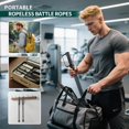 thumbnail image 3 of 2PCS Ropeless Battle Ropes – Portable Workout Ropes for Home Gym with Non-Slip Gloves, Low-Impact HIIT and Strength Workouts, Home Workout Fitness Equipment for Full-Body Exercise,Men Women, 3 of 8