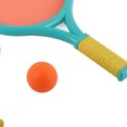 thumbnail image 2 of Mid-sized Blue & Yellow Kids Badminton Racket Set - 2 Rackets & 2 Balls, Slip-Resistant Lightweight Plastic Racquets for Toddlers & Preschoolers, Perfect for Parent-Child Interactive Play, Sports, 2 of 6