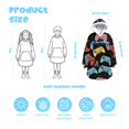thumbnail image 3 of Game Controller Black Pattern Lamb Fleece Blanket Hoodies for Teens ,Teens Oversize Sherpa Wearable Hooded Blanket Sweatshirt with Super Pockets, 3 of 6
