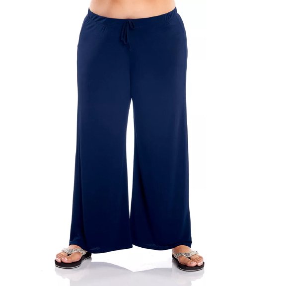 Super Soft Passports Women's Plus Size Pajama Casual Pants Wide Leg Drawstring Sleep Pajama PJ Cotton Casual Pants