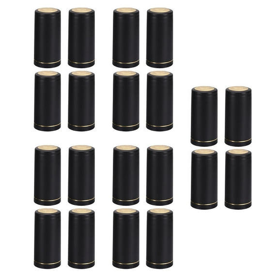 NICEXMAS Black PVC Wine Bottle Sealing Caps, Flexible and Compact, 100 Pieces for Wine Preservation and Storage